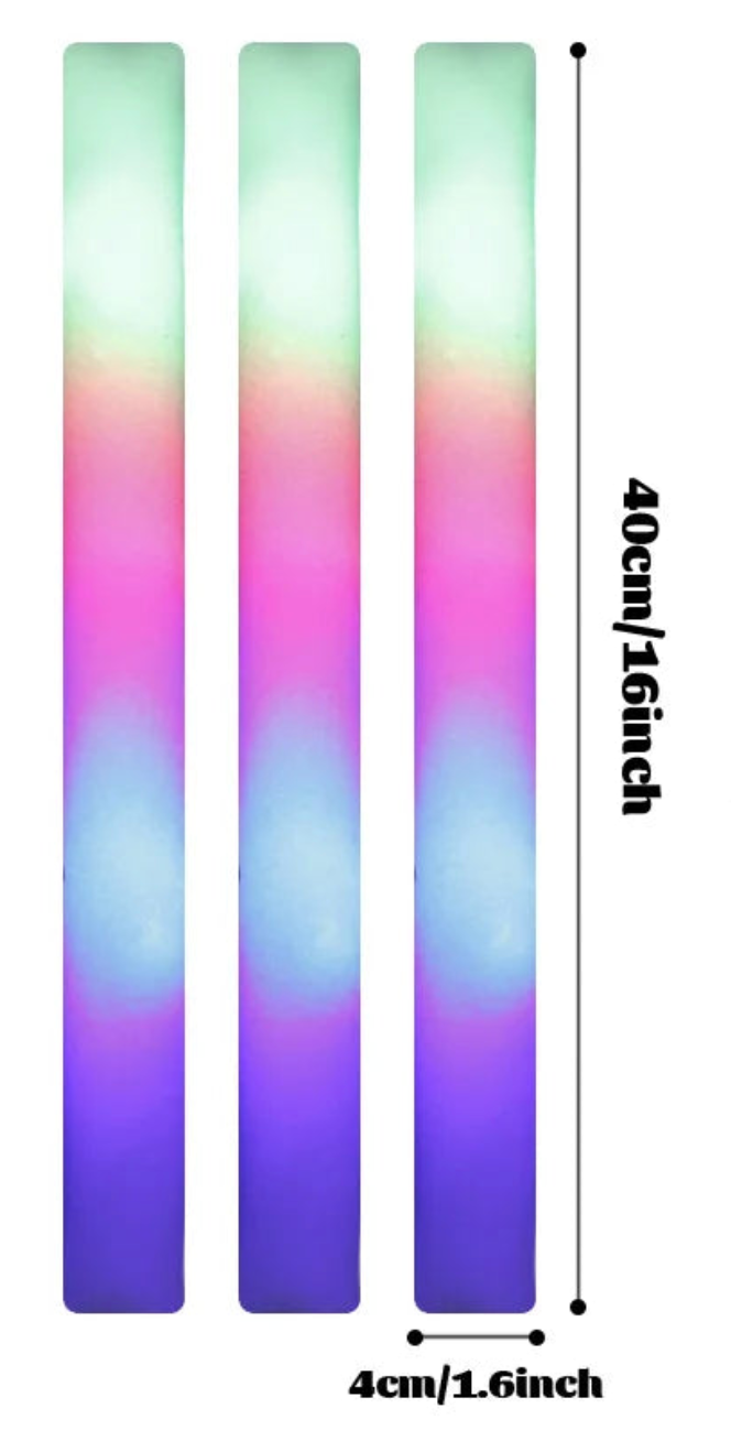Bâtons lumineux LED en mousse
