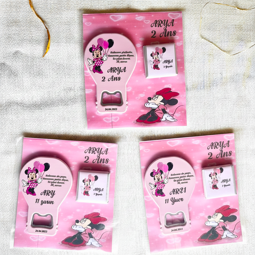Coffret Personnalisé anniversaire, naissance pour fille – Décapsuleur & Chocolat