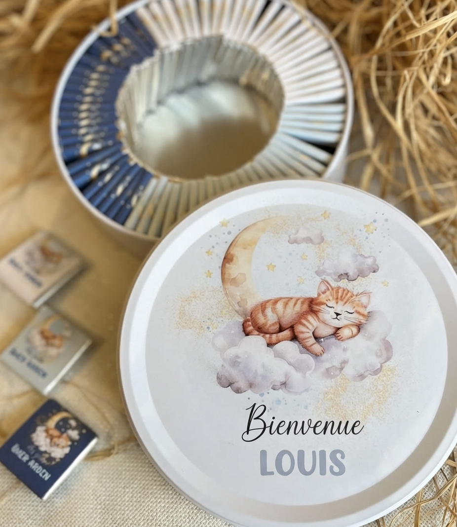 Boîte de Chocolats Personnalisée pour garçon – Cadeau Naissance & Anniversaire