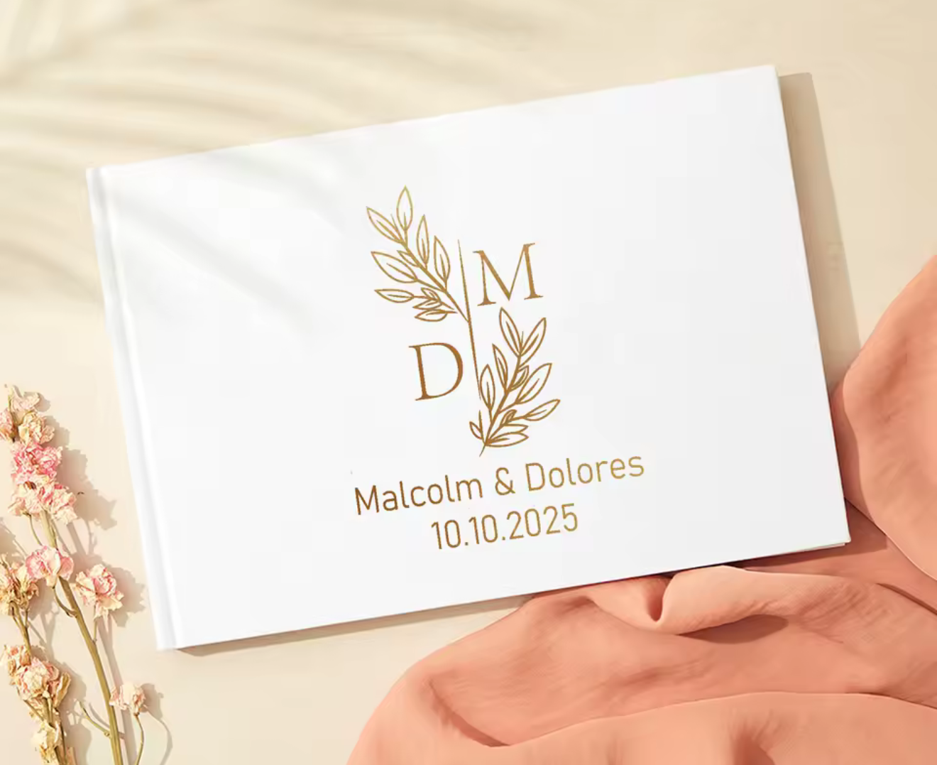 Livre d’Or « Élégant » – Finition Or Personnalisable