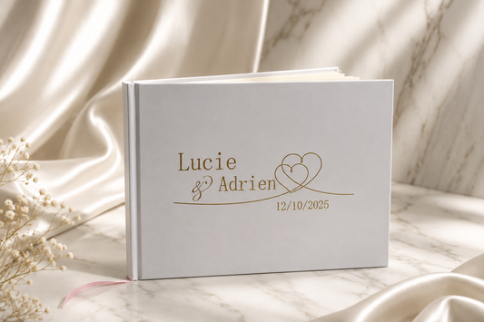 Livre d’Or « Élégant » – Finition Or Personnalisable