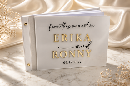 Livre d’Or Prestige – Écriture 2D Acrylique Personnalisée