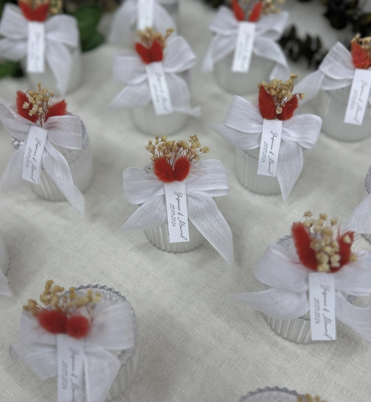 Bougie Cristal personnalisée – Élégance florale & souvenir raffiné