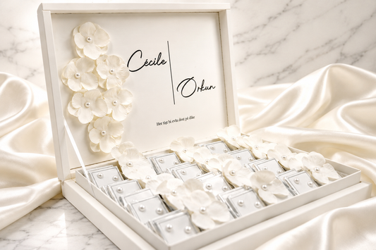 Coffret de 50 Chocolats Personnalisés – Mariage