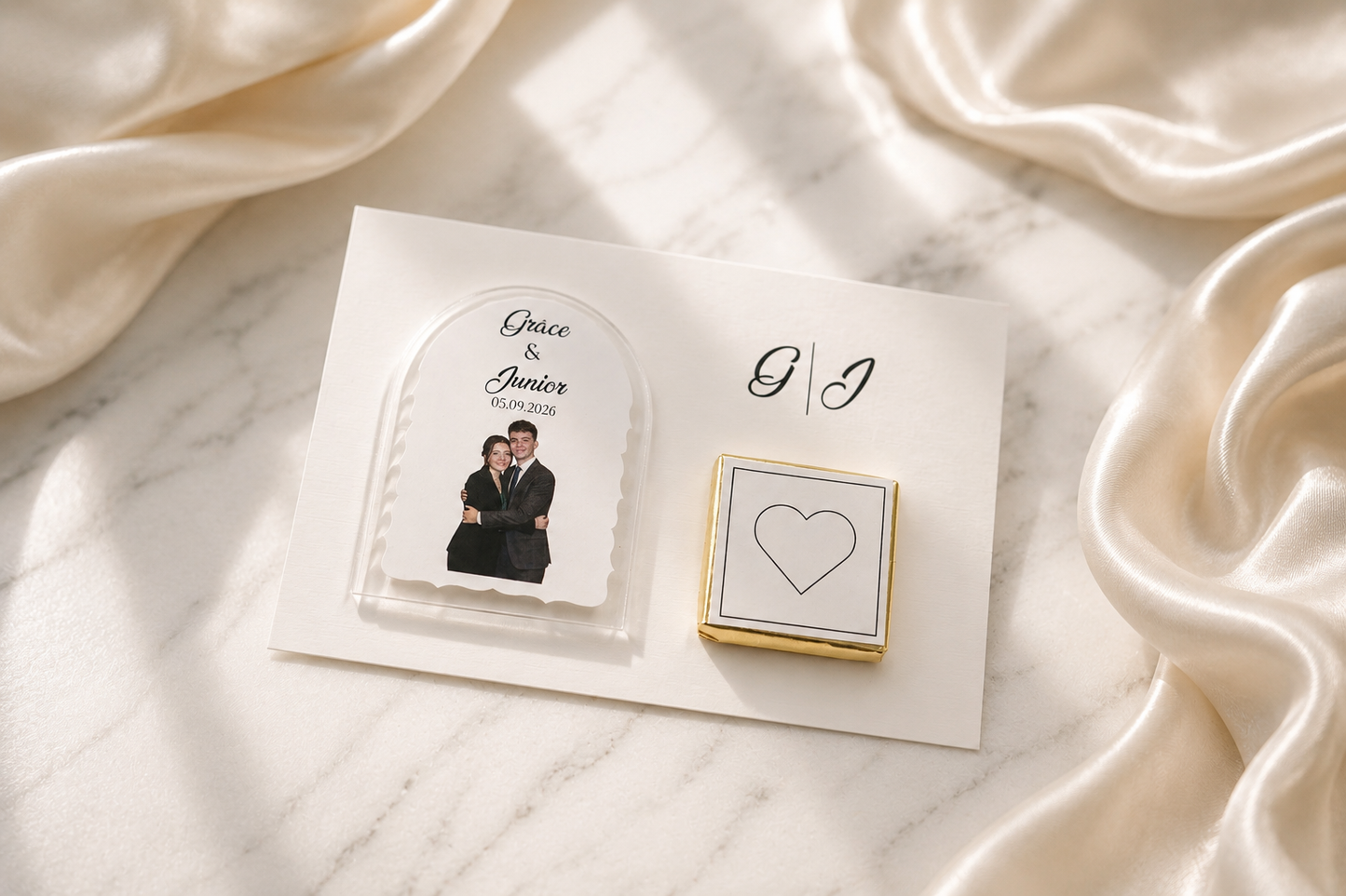 Coffret souvenir personnalisé 2 en 1 : Magnet et chocolat