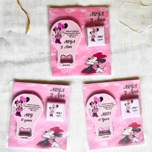 Coffret Personnalisé anniversaire, naissance pour fille – Décapsuleur & Chocolat