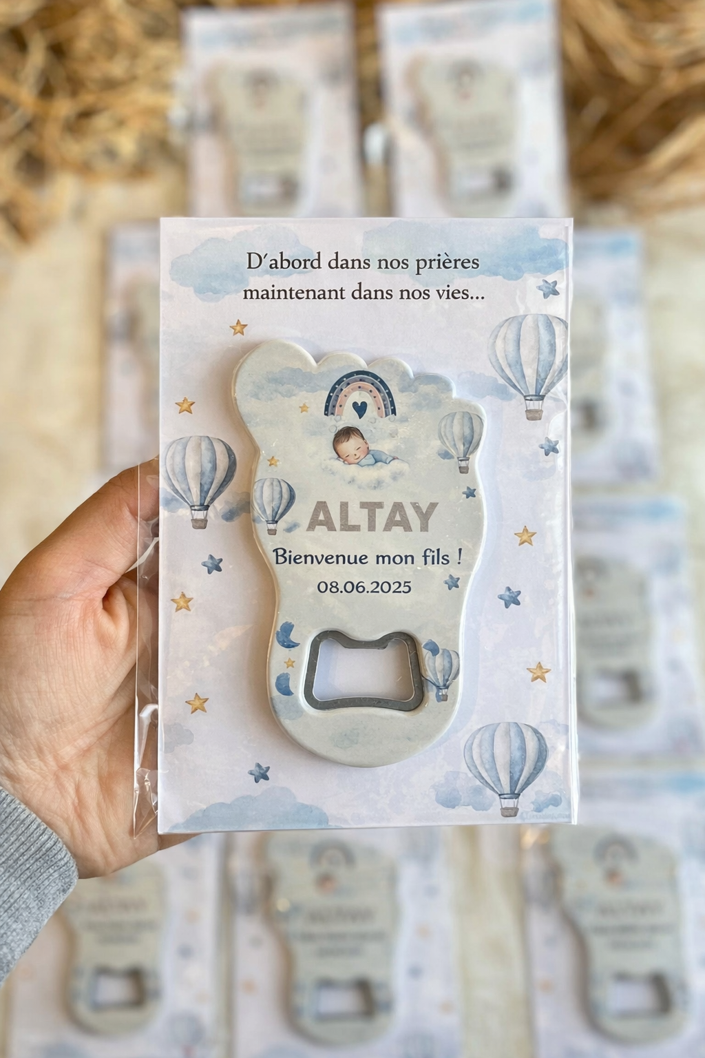 Décapsuleur Personnalisé emballé pour garcon – Souvenir Naissance & Anniversaire