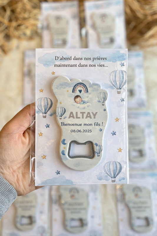 Décapsuleur Personnalisé emballé pour garcon – Souvenir Naissance & Anniversaire