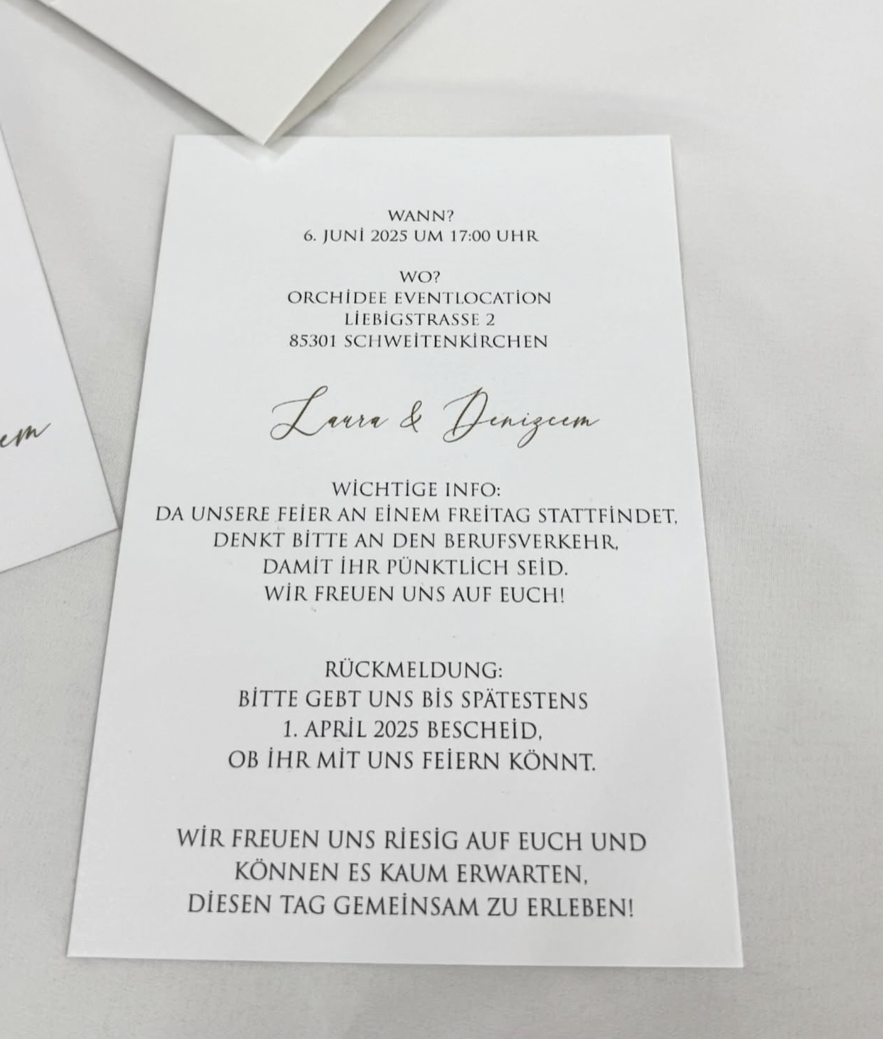 Faire-part "Aube Lumineuse" - Blanc Écru et Finitions Sceau de Cire