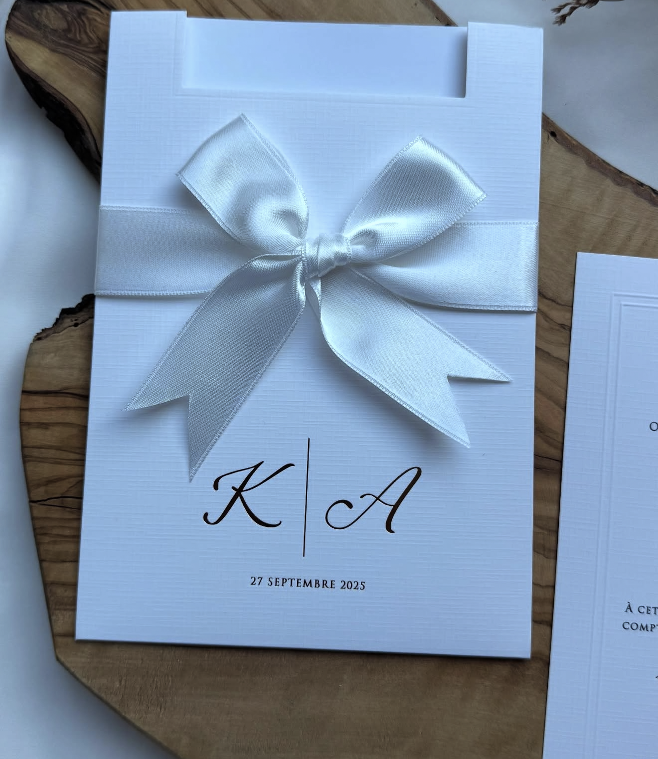 Modèle Aérien Blanc Nacré - Ruban et Impression Prestige