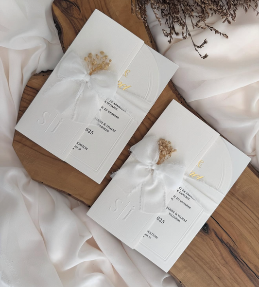 Faire-part de Mariage "Pliable Arche" - La simplicité des Couleurs et de la Forme