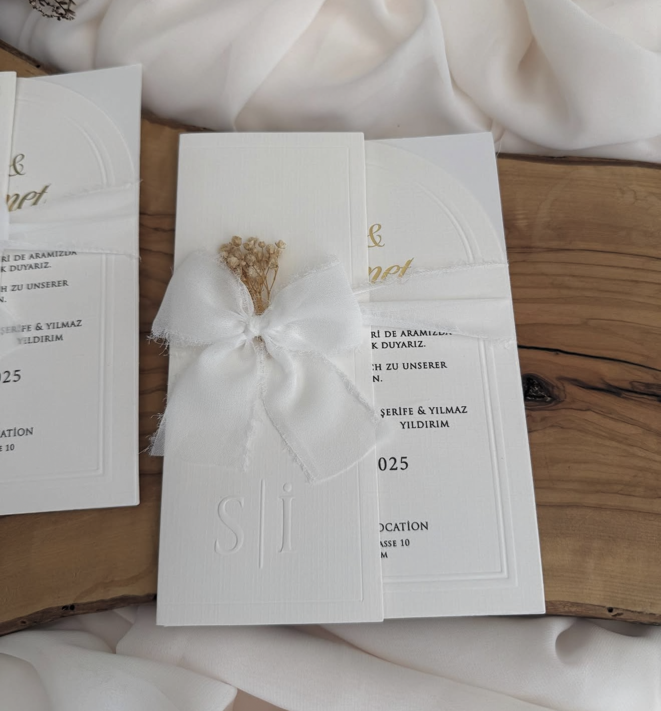 Faire-part de Mariage "Pliable Arche" - La simplicité des Couleurs et de la Forme