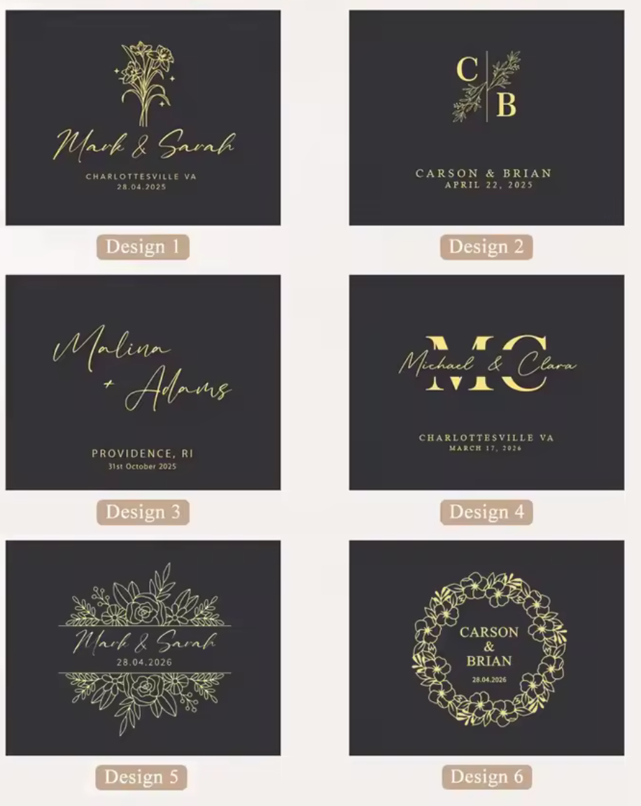 Livre d’Or de Mariage Classique – Noir ou Blanc Personnalisable