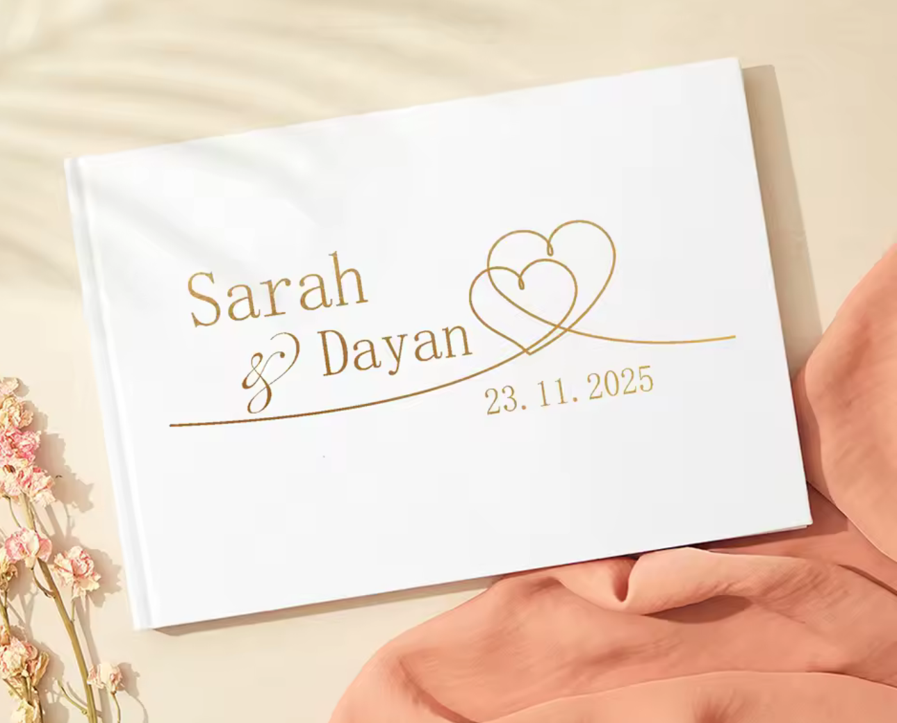 Livre d’Or « Élégant » – Finition Or Personnalisable