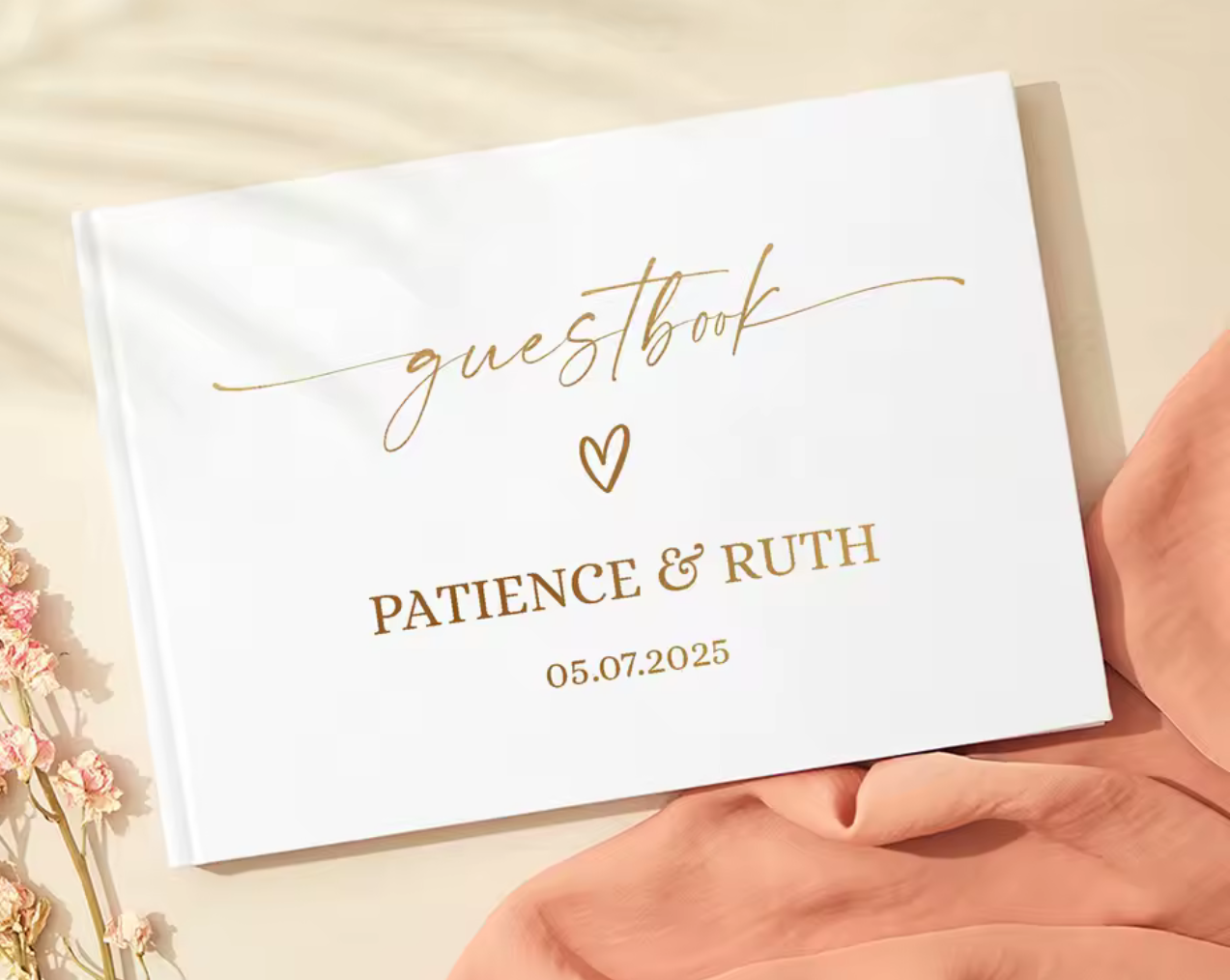 Livre d’Or « Élégant » – Finition Or Personnalisable