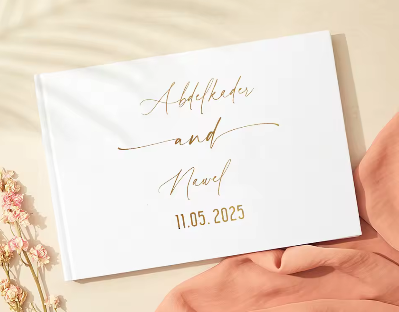 Livre d’Or « Élégant » – Finition Or Personnalisable