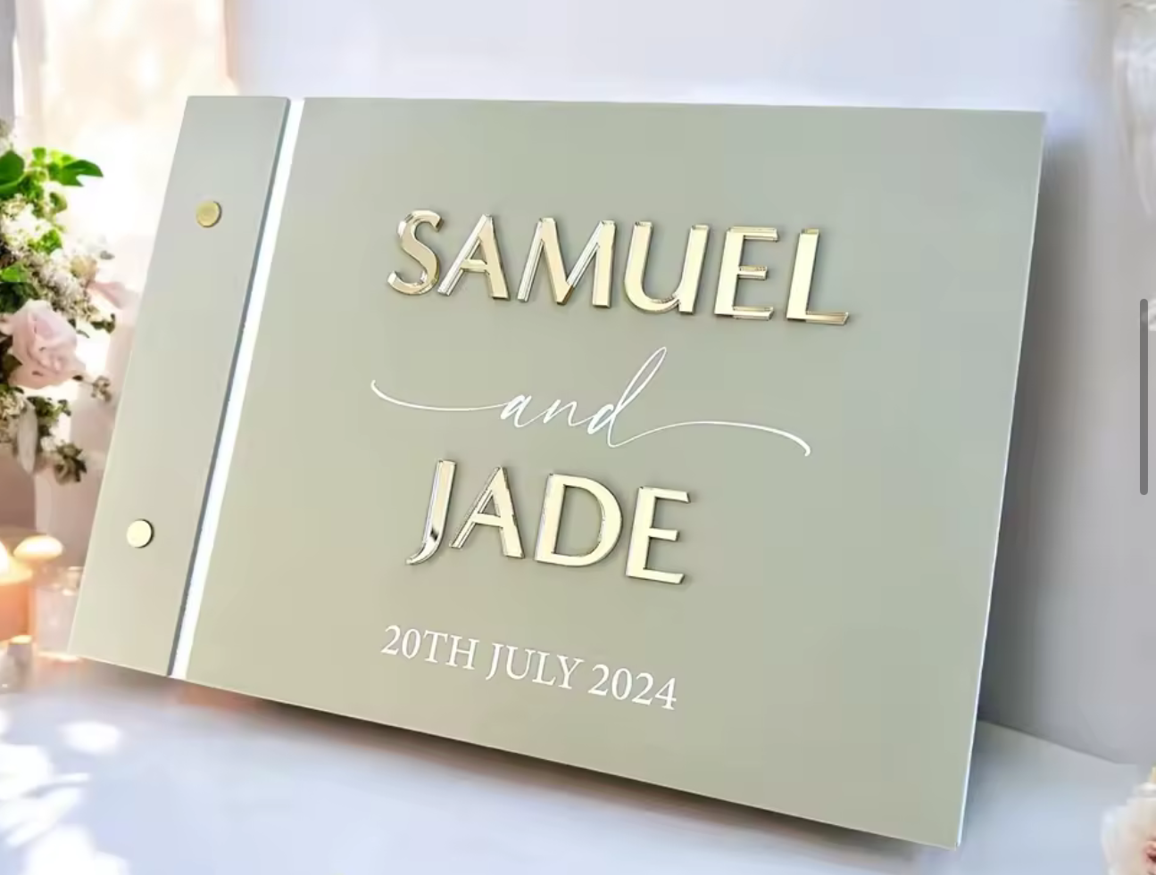 Livre d’Or Prestige – Écriture 2D Acrylique Personnalisée