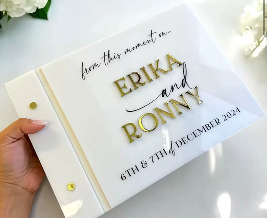 Livre d’Or Prestige – Écriture 2D Acrylique Personnalisée