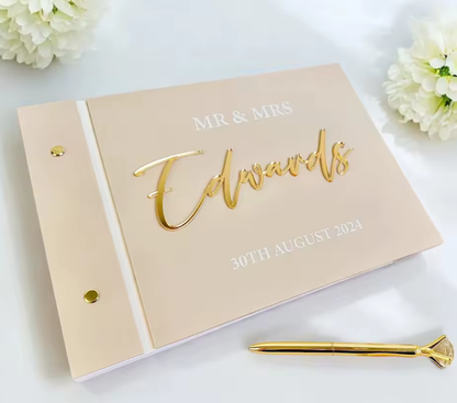 Livre d’Or Prestige – Écriture 2D Acrylique Personnalisée